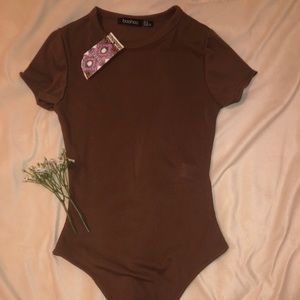 Boohoo brown bodysuit